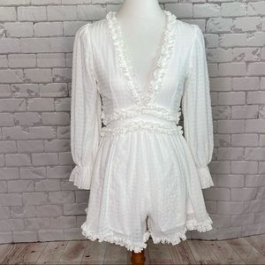 Angel Biba Ruffled Shorts Romper XS